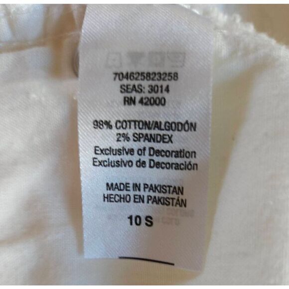 Jaclyn Smith Straight Leg Jeans White 10 Short - Picture 4 of 5